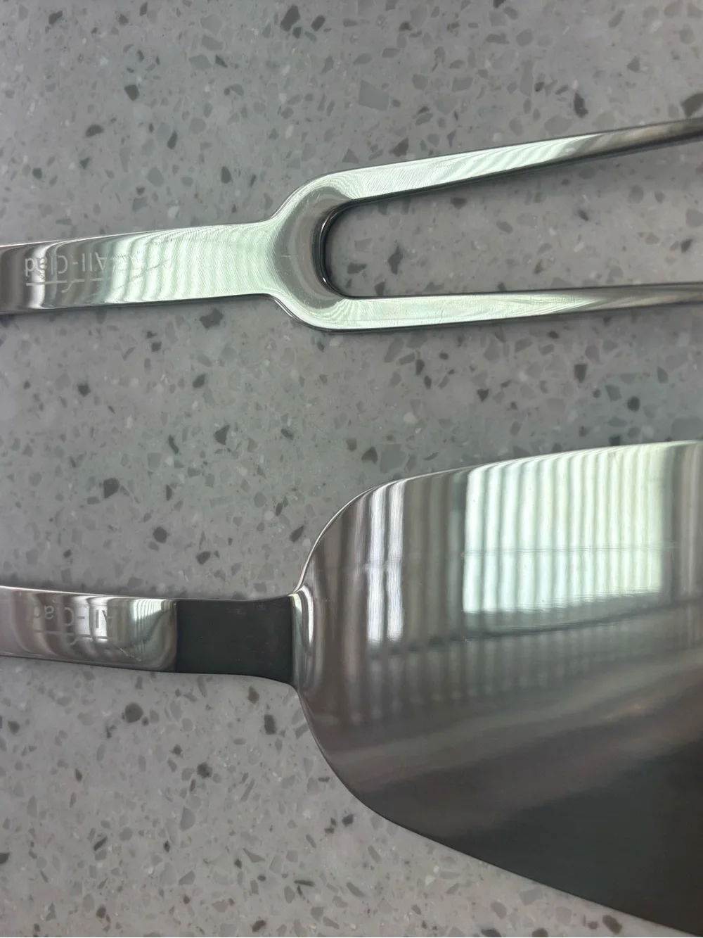 NEW All-Clad Two Prong Fork and Spatula set